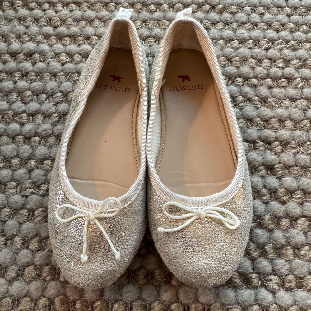 Crewcuts Metallic Gold Ballet Flats
